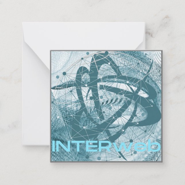 INTERweb - eine Zusammenstellung von Knoten Mitteilungskarte (Vorderseite)