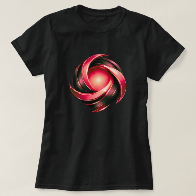 Interwoven Arc Emblem Graphic | Modern Luxury Abst T-Shirt (Design vorne)