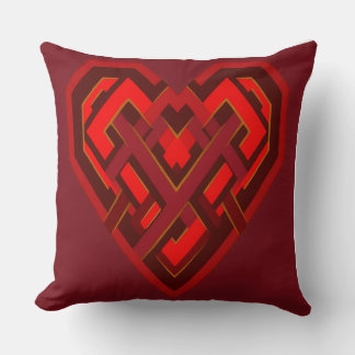 Interwoven Heart of Love – Modern Geometric Kissen