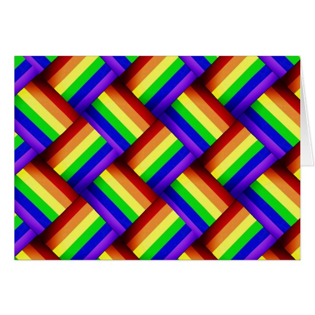 Interwoven LGBT Gay Pride Rainbow Ribbon! (Vorderseite (Horizontal))