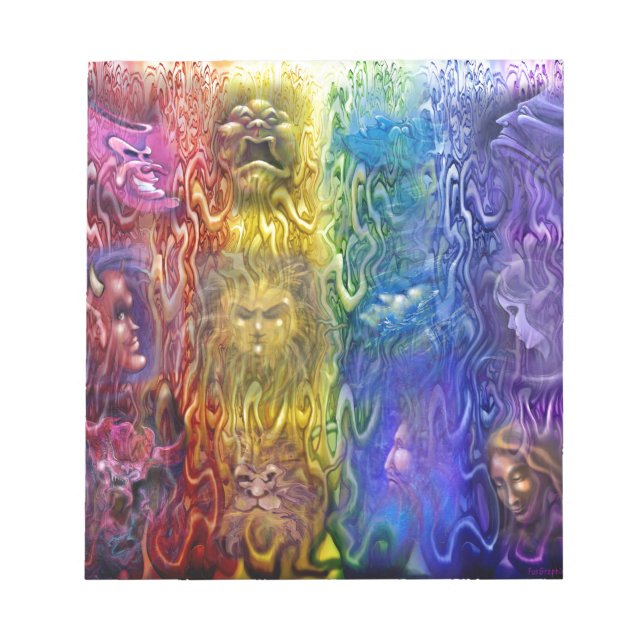 Interwoven Spektrum der Emotion Notizblock (Vorderseite)