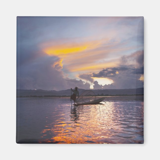 Intha Fischer-Bein Ruderboot mit Netz Magnet (Vorne)