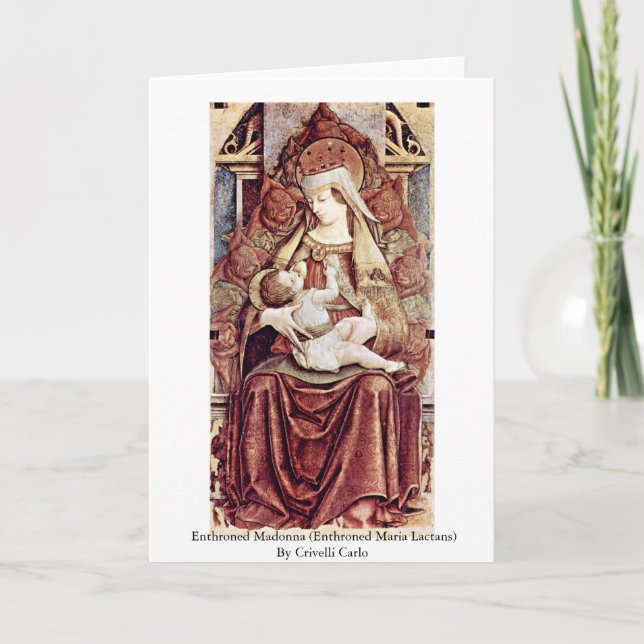 Inthronisiertes Madonna (inthronisierte Maria Karte (Vorderseite)