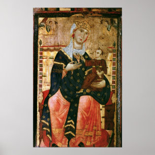 Inthronisiertes Madonna und Kind, c.1260 Poster