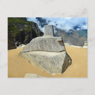 Inti Watana Stone Calendar at Machu Picchu, Peru Postkarte