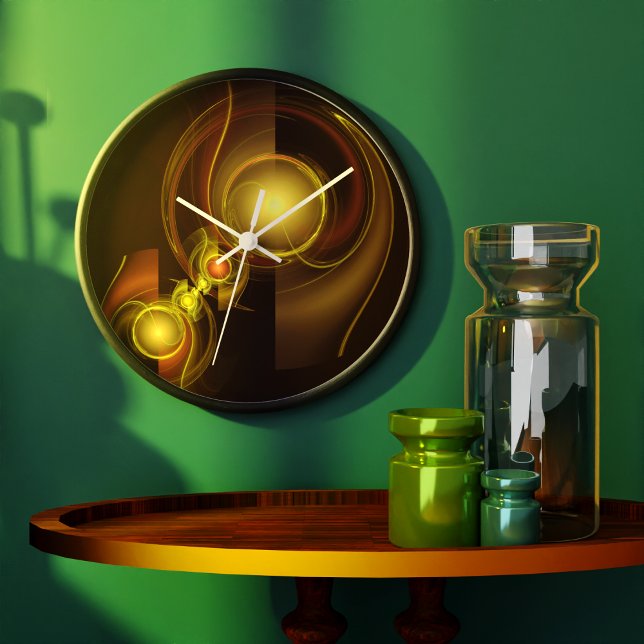 Intimate Connection Abstract Art Round Große Wanduhr (Intimate Connection Abstract Art Round Wall Clock)