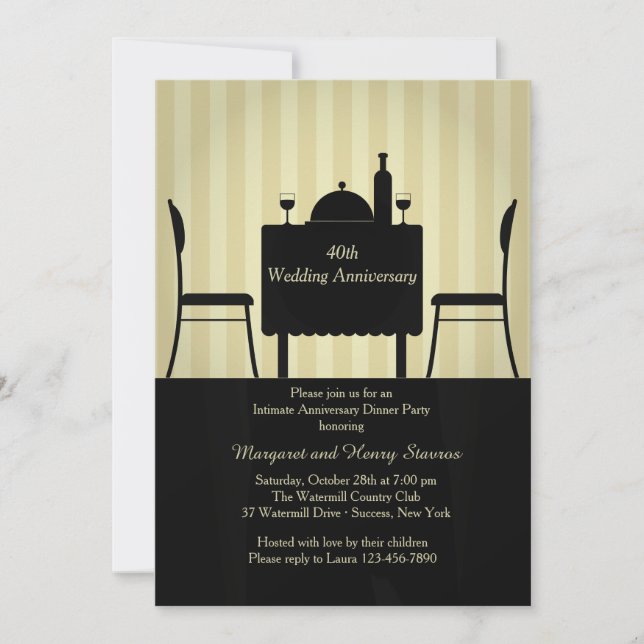 Intime Atmosphäre Einladung (Vorderseite)