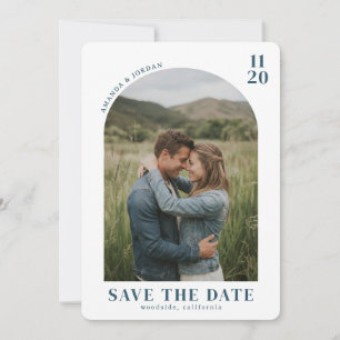 Intime ländliche Blaue Fotografie Save The Date