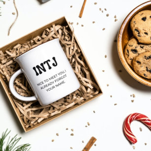 INTJ MBTI Funny Zitat mit Black Text Coffee Tasse