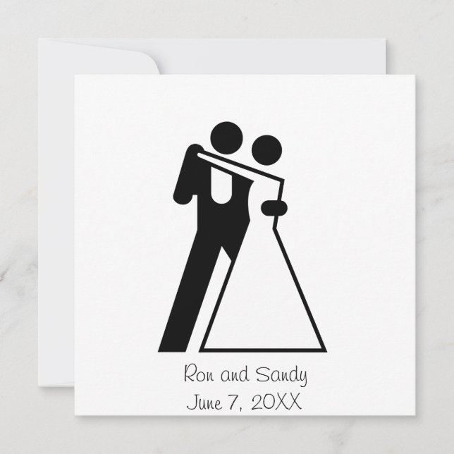 Intl Sign für Bride & Groom Einladung (Vorderseite)