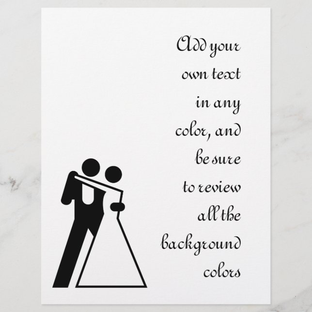 Intl Sign für Bride & Groom Flyer (Vorne)