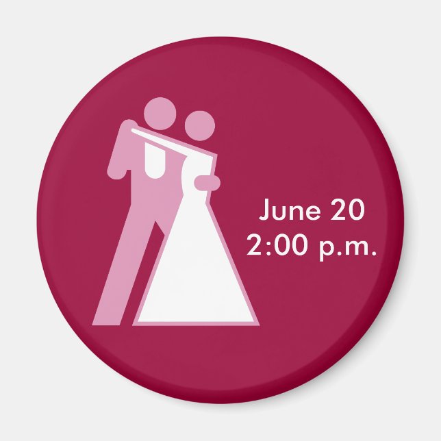 Intl Sign für Bride & Groom Magnet (Vorne)