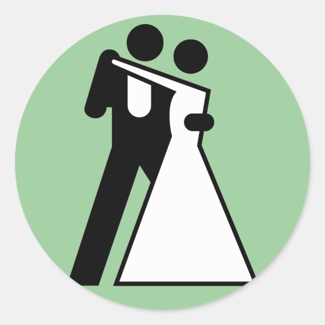 Intl Sign für Bride & Groom Runder Aufkleber (Vorderseite)