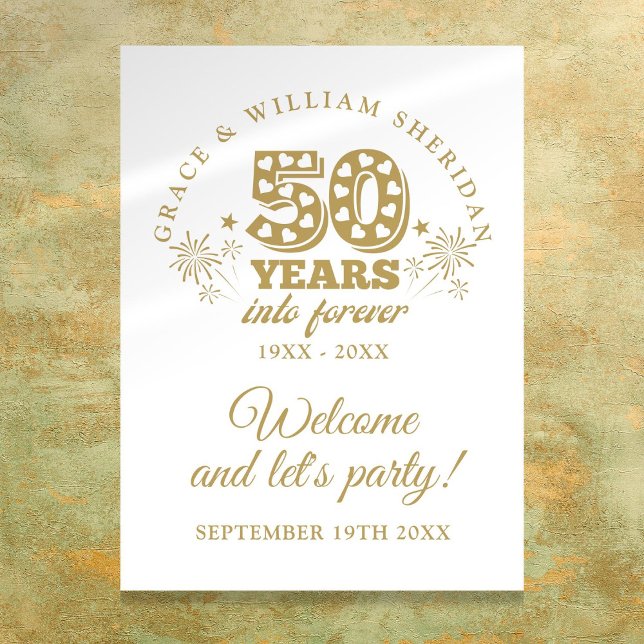 Into Forever 50th Anniversary Welcome Sign Poster (Into Forever 50th Anniversary Welcome Sign)