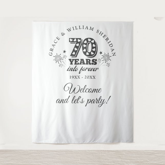 Into Forever 70th Anniversary Foto Hintergrund Wandteppich (Vorderseite)