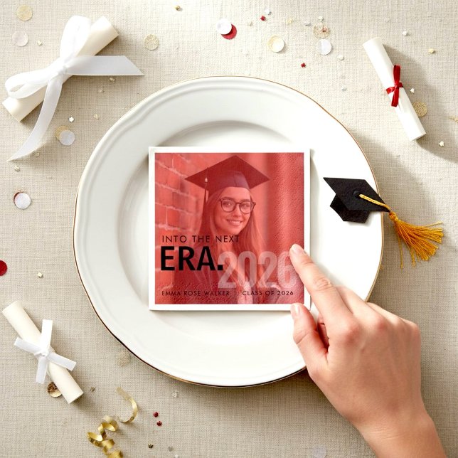 Into The Next Era Class of 2026 Graduation Photo  Serviette (Von Creator hochgeladen)