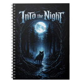 Into the Night — Moonlit Forest Notizblock
