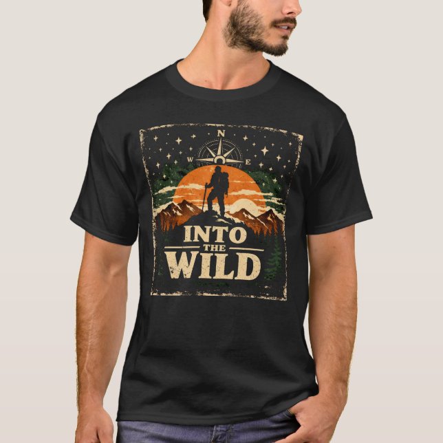 Into The Wild – Adventure Freedom Camping Tee (Vorderseite)