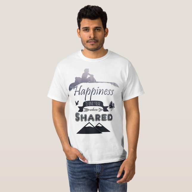 INTO THE WILD - realer Happiness is only when T-Shirt (Vorne ganz)