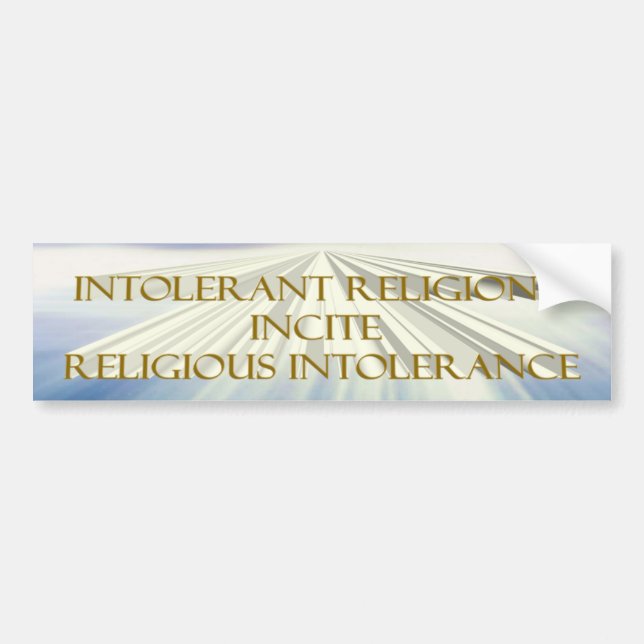 Intolerante Religionen Autoaufkleber (Vorne)