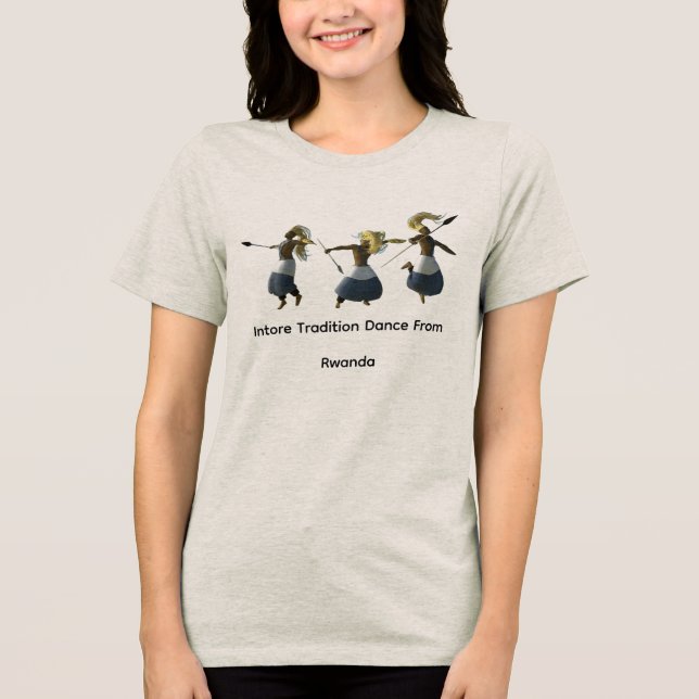 Intore-Tanz aus Ruanda  Tri-Blend Shirt (Vorderseite)