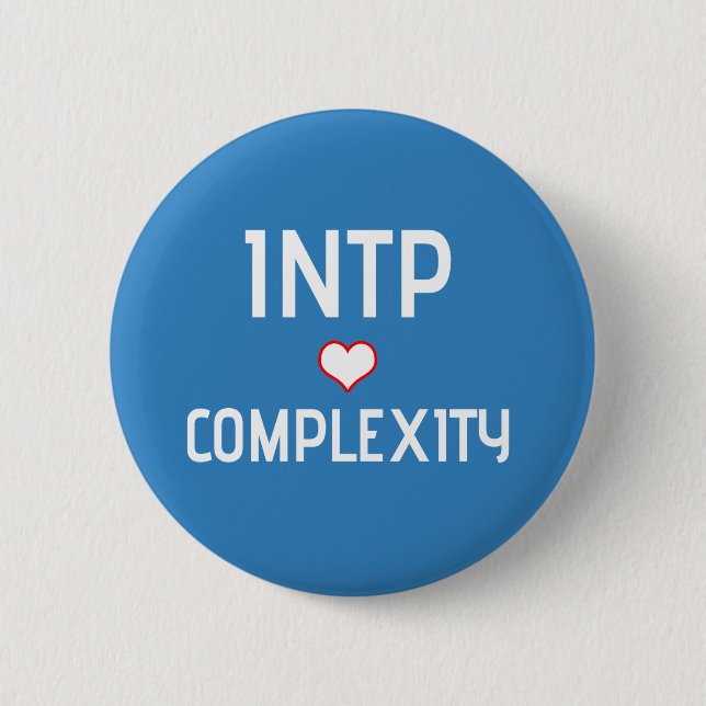 INTP Herz-Komplexitäts-Knopf Button (Vorderseite)