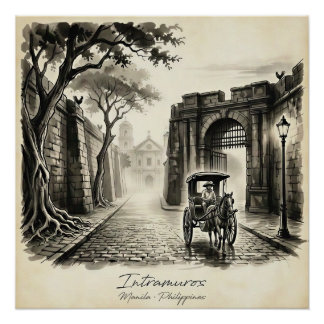 Intramuros Manila Kalesa Heritage  Poster
