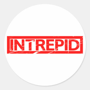 Intrepid Briefmarke Runder Aufkleber