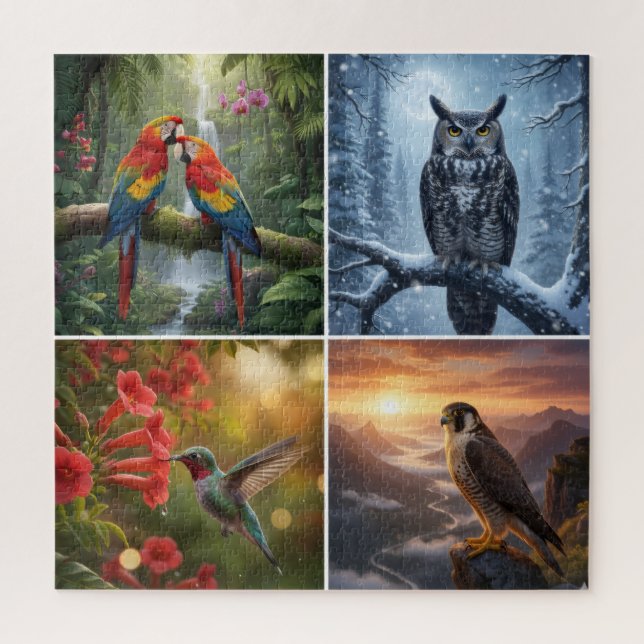 Intricate Bird Jigsaw Puzzle Image (Vertical)