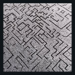 Intricate Black & White Labyrinth Maze Fotodruck<br><div class="desc">An ultra-detailed black-ink labyrinth sprawls across the canvas in thousands of precise, tightly packed lines. Sharp corners, narrow passages, deceptive branches, and hidden dead ends create a mesmerizing, almost textile-like texture that invites prolonged gazing. No obvious entrance or exit appears; the design feels infinite, meditative, and subtly disorienting—symbolizing life’s twists,...</div>