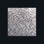 Intricate Black & White Labyrinth Maze Leinwanddruck<br><div class="desc">An ultra-detailed black-ink labyrinth sprawls across the canvas in thousands of precise, tightly packed lines. Sharp corners, narrow passages, deceptive branches, and hidden dead ends create a mesmerizing, almost textile-like texture that invites prolonged gazing. No obvious entrance or exit appears; the design feels infinite, meditative, and subtly disorienting—symbolizing life’s twists,...</div>