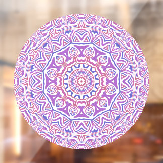 Intricate Bold Groovy Boho Hippie Abstrakt Mandala Fensteraufkleber