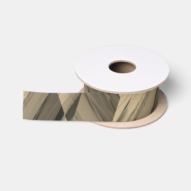 Intricate Brown Marble Muster Satinband (Spule)