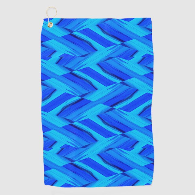 Intricate Cobalt Blue Marble Muster Golfhandtuch (Vorderseite)