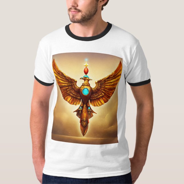 "Intricate Crystal Eagle Tattoo Design - Symbol T-Shirt (Vorderseite)