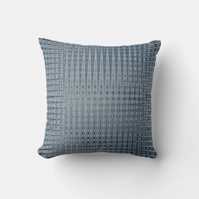 Intricate Deep Blue Pattern Kissen (Vorderseite)