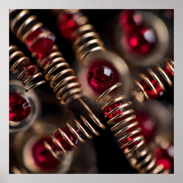 Intricate Detail: Clockwork Springs and Rubies Poster (Vorne)