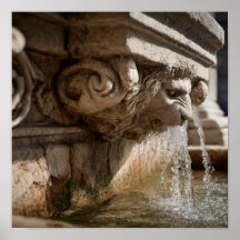 Intricate Details der antiken römischen Brunnen Sk
