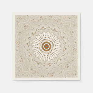 Intricate Geometric Mandala Cocktail Napkins Serviette