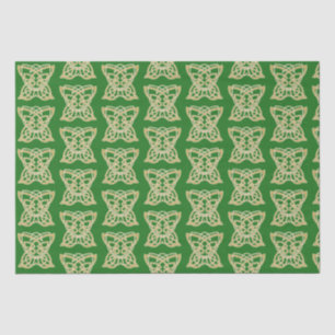 Intricate Gold Celtic Butterfly Pattern Seidenpapier