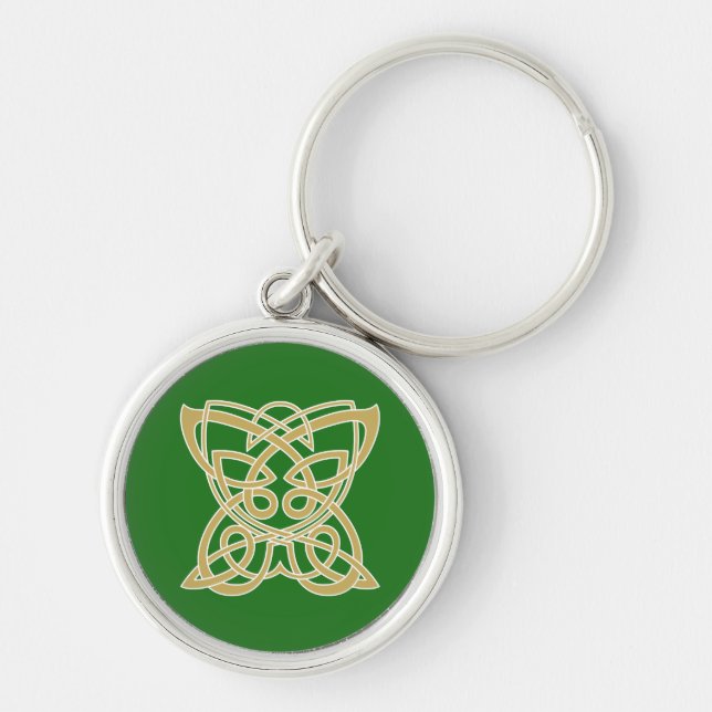 Intricate Gold Celtic Butterfly Schlüsselanhänger (Vorne)