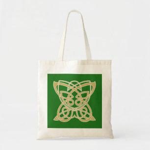 Intricate Gold Celtic Butterfly Tragetasche