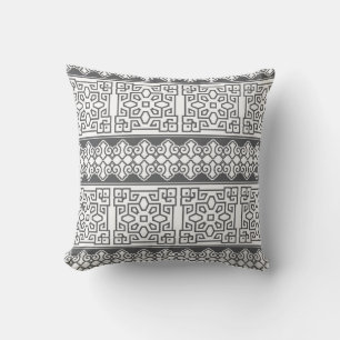 Intricate Muster Pillow in Grau Kissen