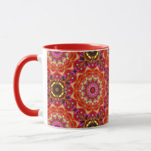 Intricate Red Mandala Tasse