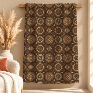 Intricate Terrakotta-Afrika-Wurfdecke Design Fleecedecke