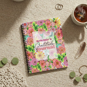 Intricate Vibrant Artistic Hand gezeichnet Florals Notizbuch
