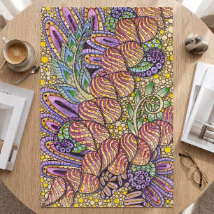Intricate Zen-Doodle Abstracte Blumenkunst