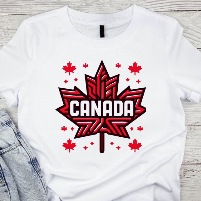 Intricated Maple Leaf Canada T - Shirt (Von Creator hochgeladen)