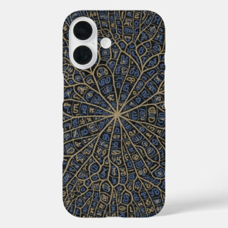 Intricater Mosaik-Schrift-Handyhülle iPhone 16 Hülle
