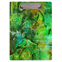 Intricentierte grüne Texturen Klemmbrett